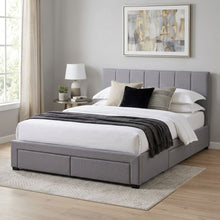 Load image into Gallery viewer, Charlotte Queen Bed Frame with 4 Drawers - Light Grey
