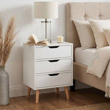 Load image into Gallery viewer, Drew Bedside Table - Maple &amp; White