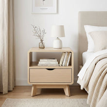 Load image into Gallery viewer, Fredy Bedside Table - Natural Oak