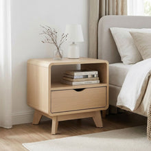 Load image into Gallery viewer, Fredy Bedside Table - Natural Oak