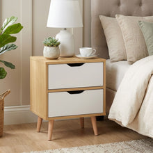 Load image into Gallery viewer, LOY Bedside Table - Maple + White