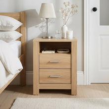 Load image into Gallery viewer, Olsen 2 Drawer Bedside Table - Oak