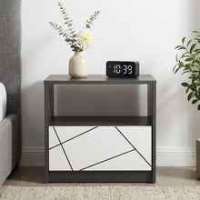 Load image into Gallery viewer, Dustin Bedside Table - Oak Grey + White