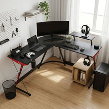 Load image into Gallery viewer, Hunter L-Shaped Gaming Desk - Black