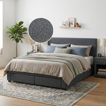 Load image into Gallery viewer, Geolux Queen Bed Frame with 4 Drawers - Dark Grey (p1=0.174m³-11.5kg)(p2=0.114m³-18.0kg)(p3=0.081m³-16.5kg)(T=0.369m³-46.0kg)