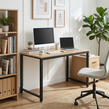 Load image into Gallery viewer, Easton 120cm Computer Desk - Natural + Black