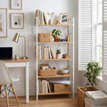Load image into Gallery viewer, Hikuai 5 Tier Bookshelf - Natural + White