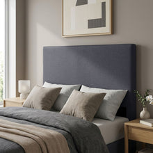 Load image into Gallery viewer, Planna Queen Upholstered Headboard - Dark Grey (0.162m³-6.0kg)