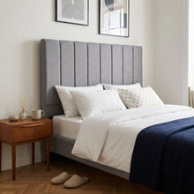 Load image into Gallery viewer, Linesta Queen Upholstered Headboard - Light Grey