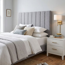 Load image into Gallery viewer, Linesta Queen Upholstered Headboard - Light Grey