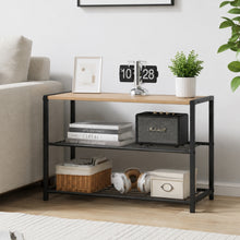Load image into Gallery viewer, Milton 3 Tier Storage Shelf - Maple + Black