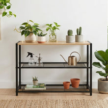 Load image into Gallery viewer, Milton 3 Tier Storage Shelf - Maple + Black