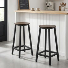 Load image into Gallery viewer, Brick Metal Bar Stool - Rustic Brown + Black