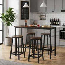 Load image into Gallery viewer, Brick Metal Bar Stool - Rustic Brown + Black