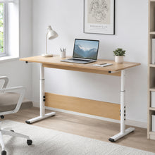 Load image into Gallery viewer, Hector 120cm Height-Adjustable Computer Desk - Maple + White