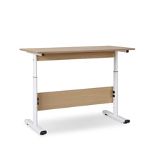 Load image into Gallery viewer, Hector 100cm Height-Adjustable Computer Desk - Maple + White