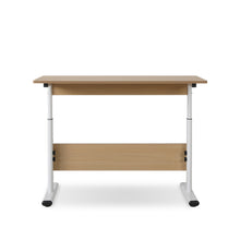 Load image into Gallery viewer, Hector 100cm Height-Adjustable Computer Desk - Maple + White