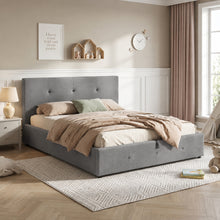 Load image into Gallery viewer, Tuffora Queen Gas Lift Bed Frame – Light Grey (p1=0.129m³-16.0kg)(p2=0.118m³-21.5kg)(T=0.247m³-37.5kg)