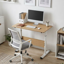 Load image into Gallery viewer, Hector 80cm Height-Adjustable Computer Desk - Maple + White