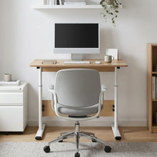 Load image into Gallery viewer, Hector 80cm Height-Adjustable Computer Desk - Maple + White