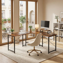 Load image into Gallery viewer, Marcus Gaming Corner Desk - Rustic Brown