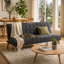 Load image into Gallery viewer, 22998-Homer 3 Seater Sofa Bed - Dark Grey 202605161