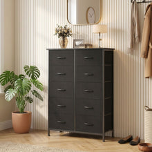 Load image into Gallery viewer, Natalia 10 Drawers Tallboy - Dark Grey