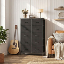 Load image into Gallery viewer, Natalia 10 Drawers Tallboy - Dark Grey