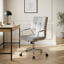 Load image into Gallery viewer, Eliezer Velvet Office Chair - Light Grey (0.188m - 10.0kg)