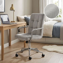 Load image into Gallery viewer, Eliezer Velvet Office Chair - Light Grey (0.188m - 10.0kg)