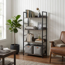 Load image into Gallery viewer, Towai 4 Tier Storage Shelf - Grey Oak + Black