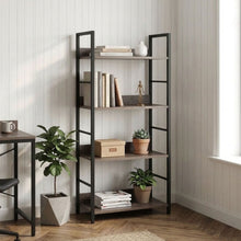 Load image into Gallery viewer, Towai 4 Tier Storage Shelf - Grey Oak + Black