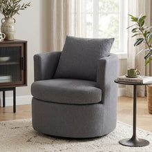 Load image into Gallery viewer, Luva Linen Swivel Armchair - Dark Grey
