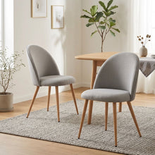 Load image into Gallery viewer, Wyatt Linen Dining Chair - Set of 2 - Light Grey