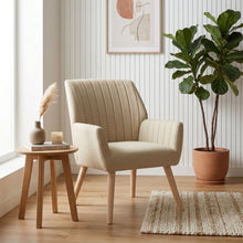 Load image into Gallery viewer, Niva Linen Armchair - Linen Beige