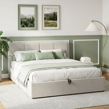 Load image into Gallery viewer, Elevon Queen Gas Lift Bed Frame - Linen Grey