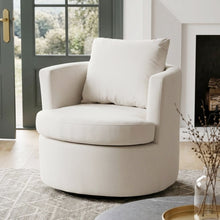 Load image into Gallery viewer, Luva Velvet Swivel Armchair - Cream