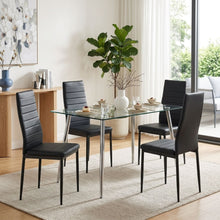Load image into Gallery viewer, Ethan PU Leather Dining Chair - Set of 4 - Black