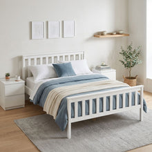 Load image into Gallery viewer, Andes double wooden bed frame - white