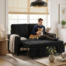 Load image into Gallery viewer, Kauri Boucle  2 Seater Sofa Bed - Black