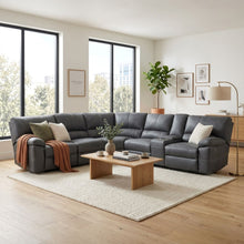 Load image into Gallery viewer, 23025-kingston-electric-recliner-corner-sofa-grey-2605213