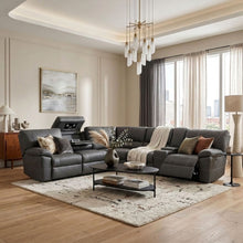 Load image into Gallery viewer, 23025-kingston-electric-recliner-corner-sofa-grey-2605214
