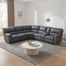 Load image into Gallery viewer, 23025-kingston-electric-recliner-corner-sofa-grey-2605215
