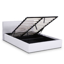 Load image into Gallery viewer, Belo Double Teddy Gas Lift Bed Frame - White