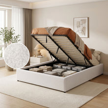 Load image into Gallery viewer, Fomo Double Teddy Gas Lift Bed Frame - White