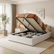 Load image into Gallery viewer, Fomo Double Teddy Gas Lift Bed Frame - White