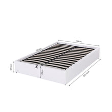 Load image into Gallery viewer, Fomo Double Teddy Gas Lift Bed Frame - White