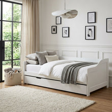 Load image into Gallery viewer, 21487-laila-single-wooden-trundle-bed-frame-white-2605251