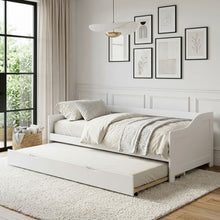 Load image into Gallery viewer, 21487-laila-single-wooden-trundle-bed-frame-white-2605253
