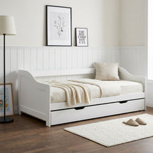 Load image into Gallery viewer, 21487-laila-single-wooden-trundle-bed-frame-white-2605252